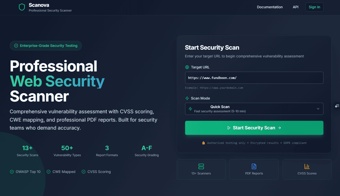 Professional Web Security Scanner